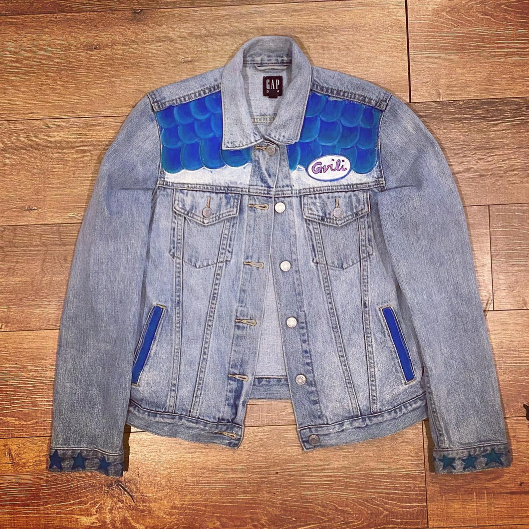 Hand-painted jean jacket